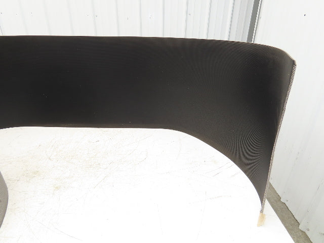 15.5"W x 286' Grooved Conveyor Belt 2-Ply Black Ribbed PVC Rubber Grip Top 286Ft