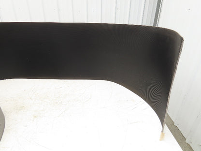 15.5"W x 286' Grooved Conveyor Belt 2-Ply Black Ribbed PVC Rubber Grip Top 286Ft