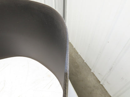 15.5"W x 286' Grooved Conveyor Belt 2-Ply Black Ribbed PVC Rubber Grip Top 286Ft