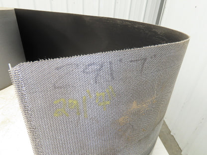 15.5"W x 291' Grooved Conveyor Belt 2-Ply Black Ribbed PVC Rubber Grip Top 291Ft