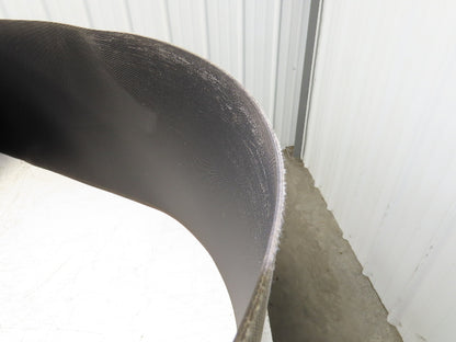 15.5"W x 291' Grooved Conveyor Belt 2-Ply Black Ribbed PVC Rubber Grip Top 291Ft