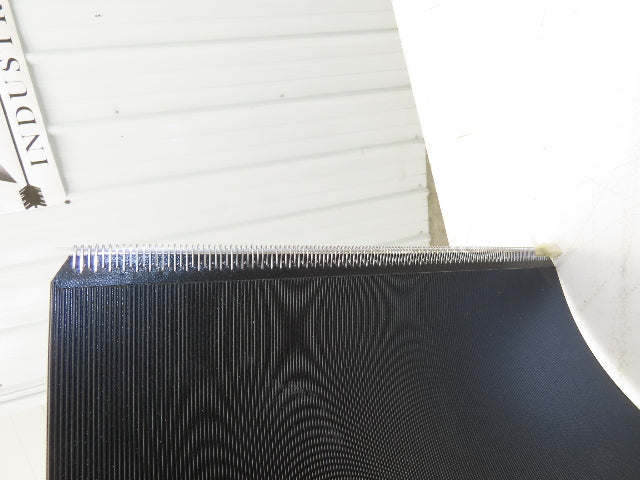 15.5"W x 230' Grooved Conveyor Belt 2-Ply Black Ribbed PVC Rubber Grip Top 230Ft