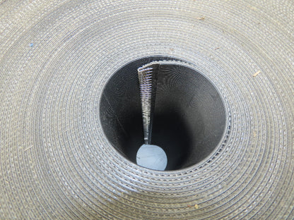 15.5"W x 230' Grooved Conveyor Belt 2-Ply Black Ribbed PVC Rubber Grip Top 230Ft