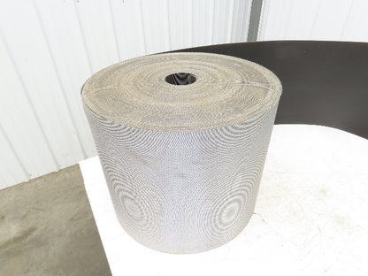 15.5"W x 230' Grooved Conveyor Belt 2-Ply Black Ribbed PVC Rubber Grip Top 230Ft