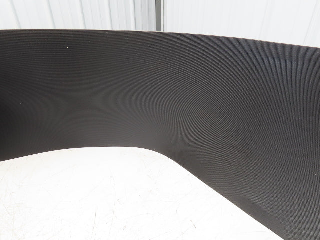 15.5"W x 230' Grooved Conveyor Belt 2-Ply Black Ribbed PVC Rubber Grip Top 230Ft