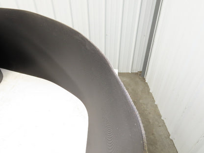 15.5"W x 230' Grooved Conveyor Belt 2-Ply Black Ribbed PVC Rubber Grip Top 230Ft