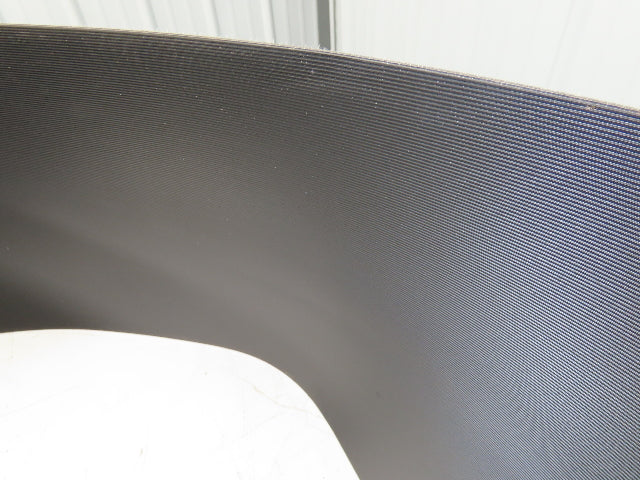 15.5"W x 230' Grooved Conveyor Belt 2-Ply Black Ribbed PVC Rubber Grip Top 230Ft