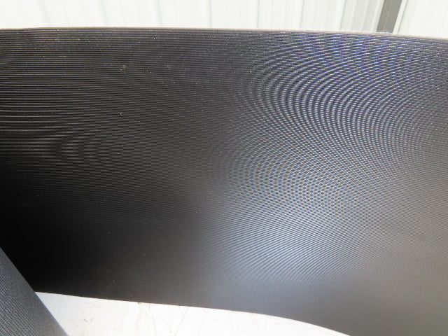 15.5"W x 230' Grooved Conveyor Belt 2-Ply Black Ribbed PVC Rubber Grip Top 230Ft