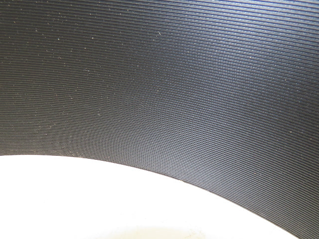 15.5"W x 177' Grooved Conveyor Belt 2-Ply Black Ribbed PVC Rubber Grip Top 177Ft