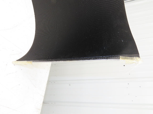 15.5"W x 177' Grooved Conveyor Belt 2-Ply Black Ribbed PVC Rubber Grip Top 177Ft
