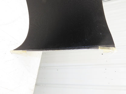 15.5"W x 177' Grooved Conveyor Belt 2-Ply Black Ribbed PVC Rubber Grip Top 177Ft