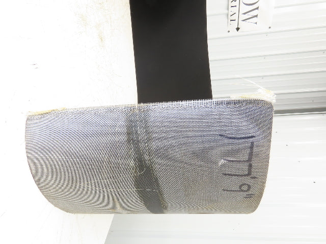 15.5"W x 177' Grooved Conveyor Belt 2-Ply Black Ribbed PVC Rubber Grip Top 177Ft