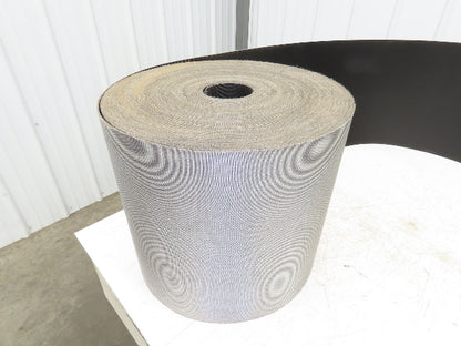 15.5"W x 177' Grooved Conveyor Belt 2-Ply Black Ribbed PVC Rubber Grip Top 177Ft