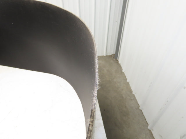 15.5"W x 177' Grooved Conveyor Belt 2-Ply Black Ribbed PVC Rubber Grip Top 177Ft