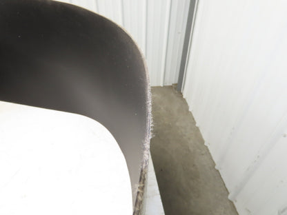 15.5"W x 177' Grooved Conveyor Belt 2-Ply Black Ribbed PVC Rubber Grip Top 177Ft