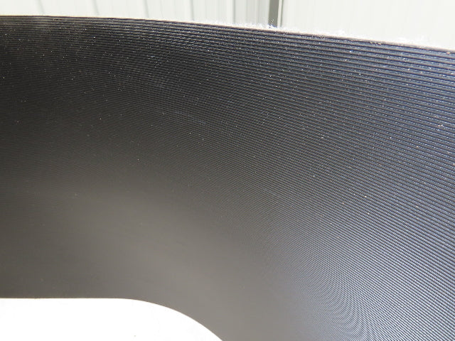 15.5"W x 177' Grooved Conveyor Belt 2-Ply Black Ribbed PVC Rubber Grip Top 177Ft