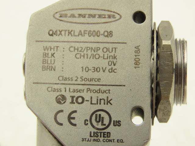 Banner Q4XTKLAF600-Q8 Photoelectric Laser Proximity Sensor 10-30VDC