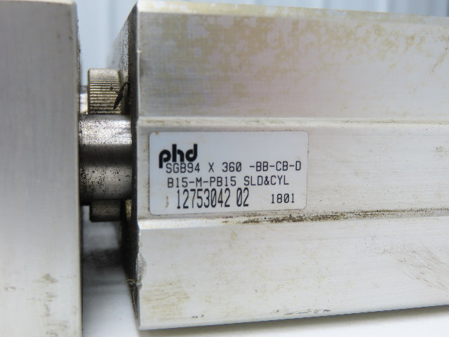 PHD SGB94X360BBCBDB15MPB15 Linear Guided Pneumatic Air Cylinder 360mm Stroke