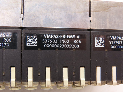 Festo VMPA2-FB-EMS-4 Solenoid Valve Manifold 24VDC w/Bus Node CPX-FB33