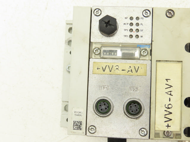 Festo VMPA2-FB-EMS-4 Solenoid Valve Manifold 24VDC w/Bus Node CPX-FB33