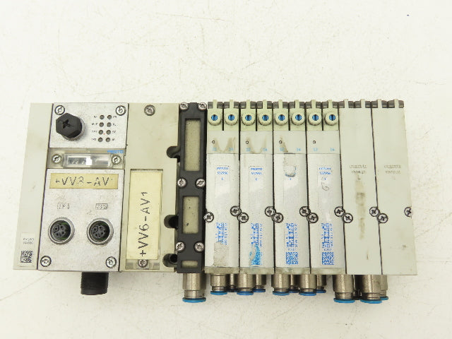 Festo VMPA2-FB-EMS-4 Solenoid Valve Manifold 24VDC w/Bus Node CPX-FB33