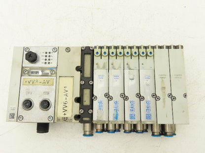 Festo VMPA2-FB-EMS-4 Solenoid Valve Manifold 24VDC w/Bus Node CPX-FB33