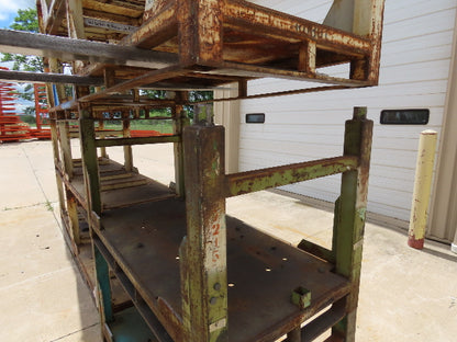 Portable Steel Stack Rack 59"W x 30"D Forklift Stackable Storage  Lot of 18