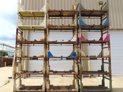 Portable Steel Stack Rack 59"W x 30"D Forklift Stackable Storage  Lot of 18