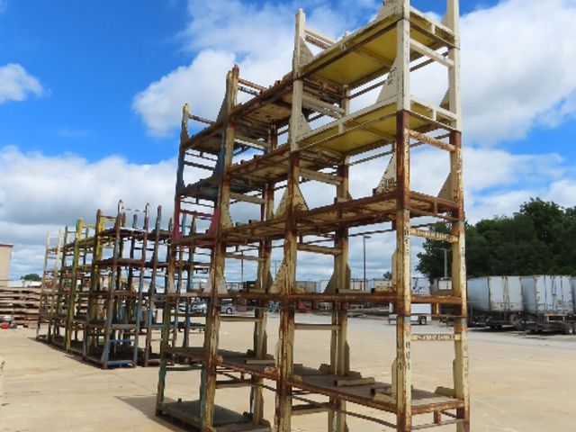 Portable Steel Stack Rack 59"W x 30"D Forklift Stackable Storage  Lot of 18
