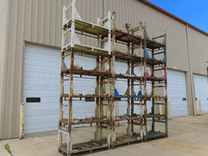 Portable Steel Stack Rack 59"W x 30"D Forklift Stackable Storage  Lot of 18