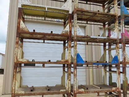 Portable Steel Stack Rack 59"W x 30"D Forklift Stackable Storage  Lot of 18