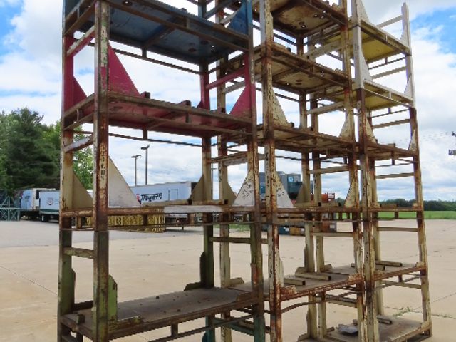 Portable Steel Stack Rack 59"W x 30"D Forklift Stackable Storage  Lot of 18