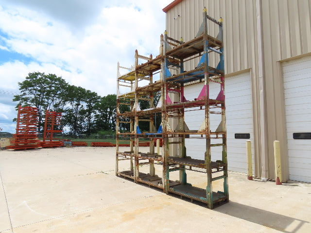 Portable Steel Stack Rack 59"W x 30"D Forklift Stackable Storage  Lot of 18