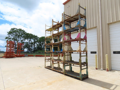 Portable Steel Stack Rack 59"W x 30"D Forklift Stackable Storage  Lot of 18
