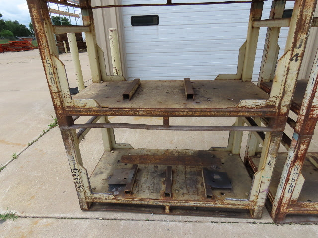 Portable Steel Stack Rack 59"W x 30"D Forklift Stackable Storage  Lot of 18
