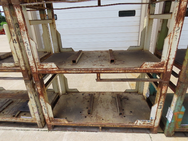 Portable Steel Stack Rack 59"W x 30"D Forklift Stackable Storage  Lot of 18