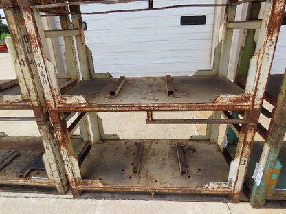 Portable Steel Stack Rack 59"W x 30"D Forklift Stackable Storage  Lot of 18