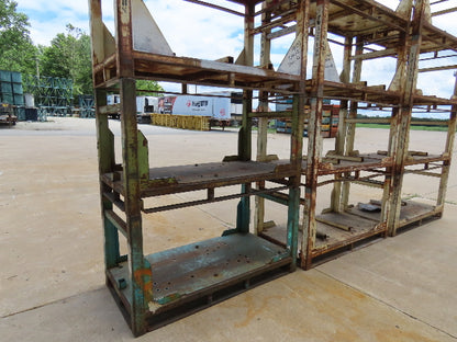 Portable Steel Stack Rack 59"W x 30"D Forklift Stackable Storage  Lot of 18