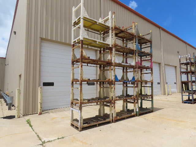 Portable Steel Stack Rack 59"W x 30"D Forklift Stackable Storage  Lot of 18
