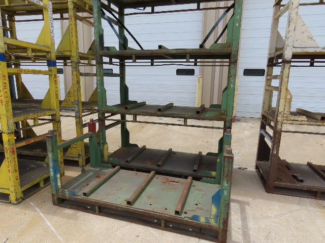 Portable Steel Stack Rack 72"W x 30"D Forklift Stackable Storage  Lot of 34