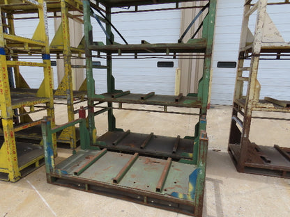 Portable Steel Stack Rack 72"W x 30"D Forklift Stackable Storage  Lot of 34