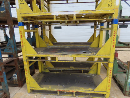 Portable Steel Stack Rack 72"W x 30"D Forklift Stackable Storage  Lot of 34