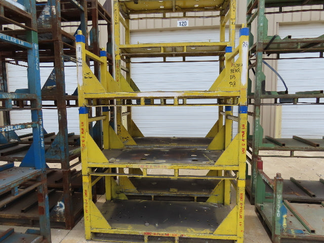 Portable Steel Stack Rack 72"W x 30"D Forklift Stackable Storage  Lot of 34
