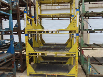 Portable Steel Stack Rack 72"W x 30"D Forklift Stackable Storage  Lot of 34