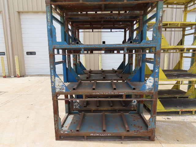 Portable Steel Stack Rack 72"W x 30"D Forklift Stackable Storage  Lot of 34