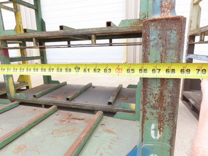 Portable Steel Stack Rack 72"W x 30"D Forklift Stackable Storage  Lot of 34