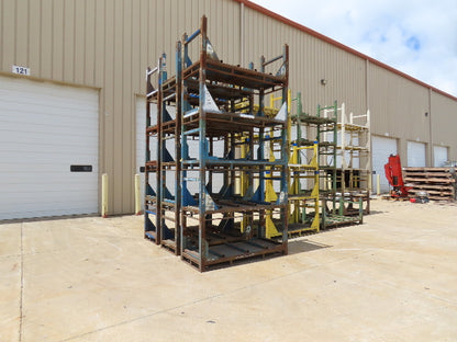 Portable Steel Stack Rack 72"W x 30"D Forklift Stackable Storage  Lot of 34