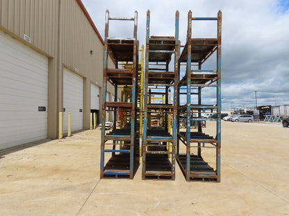 Portable Steel Stack Rack 72"W x 30"D Forklift Stackable Storage  Lot of 34