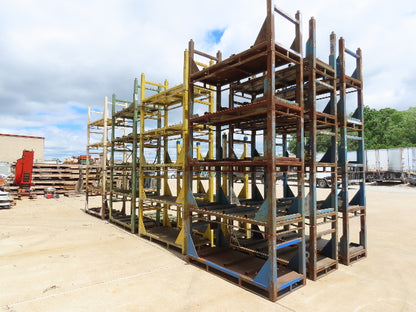 Portable Steel Stack Rack 72"W x 30"D Forklift Stackable Storage  Lot of 34