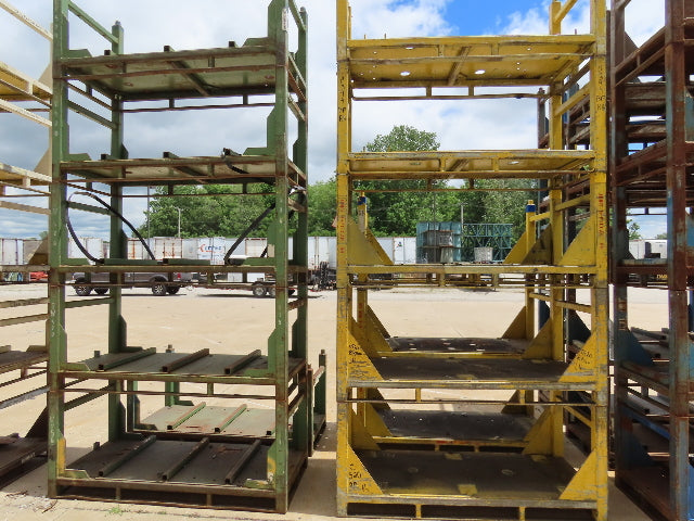 Portable Steel Stack Rack 72"W x 30"D Forklift Stackable Storage  Lot of 34